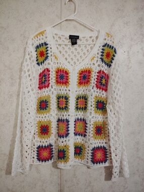 Patchwork Crochet Cardigan Sweater
